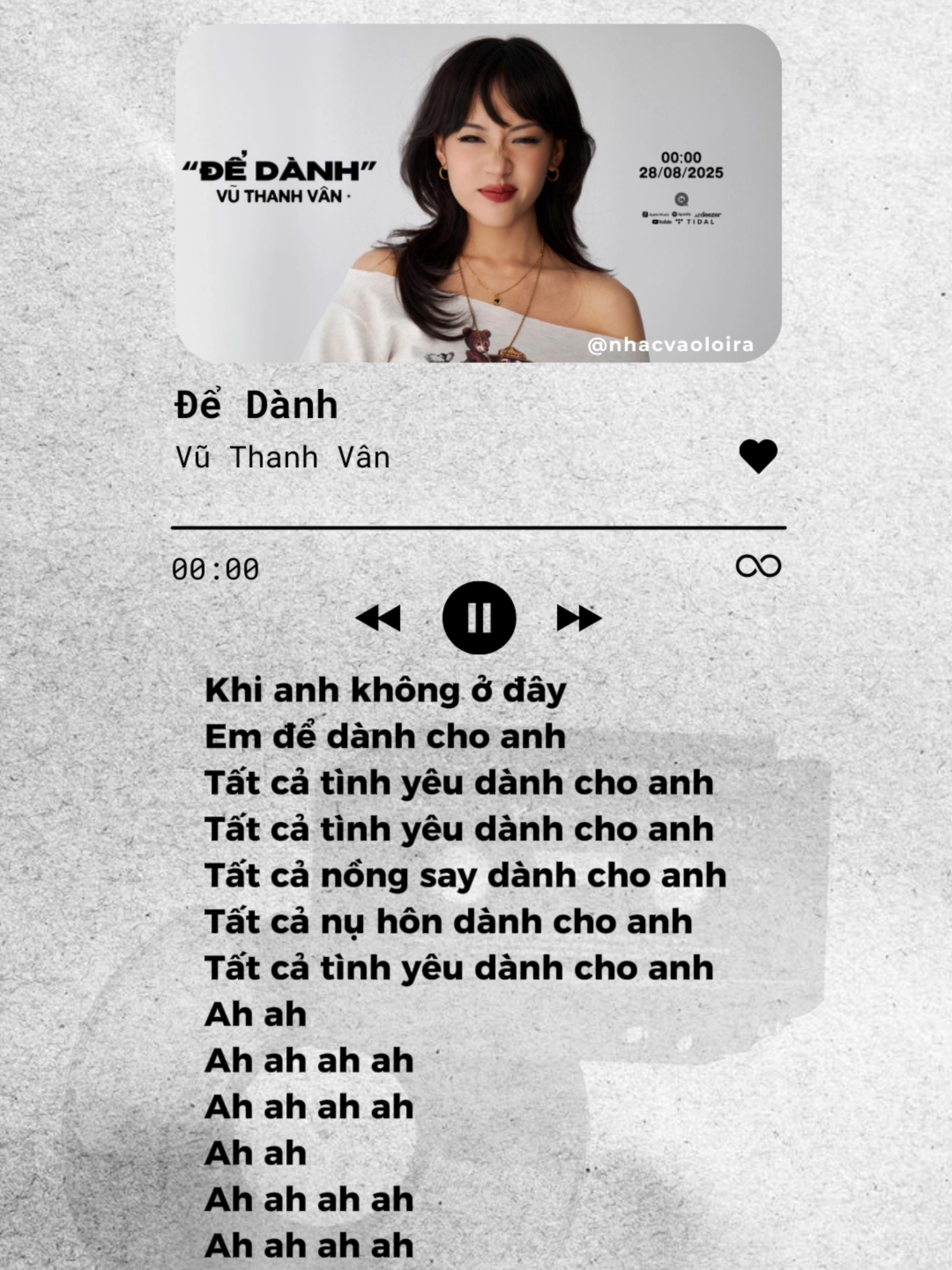 @NHẠC V&Agrave;O LỜI RA