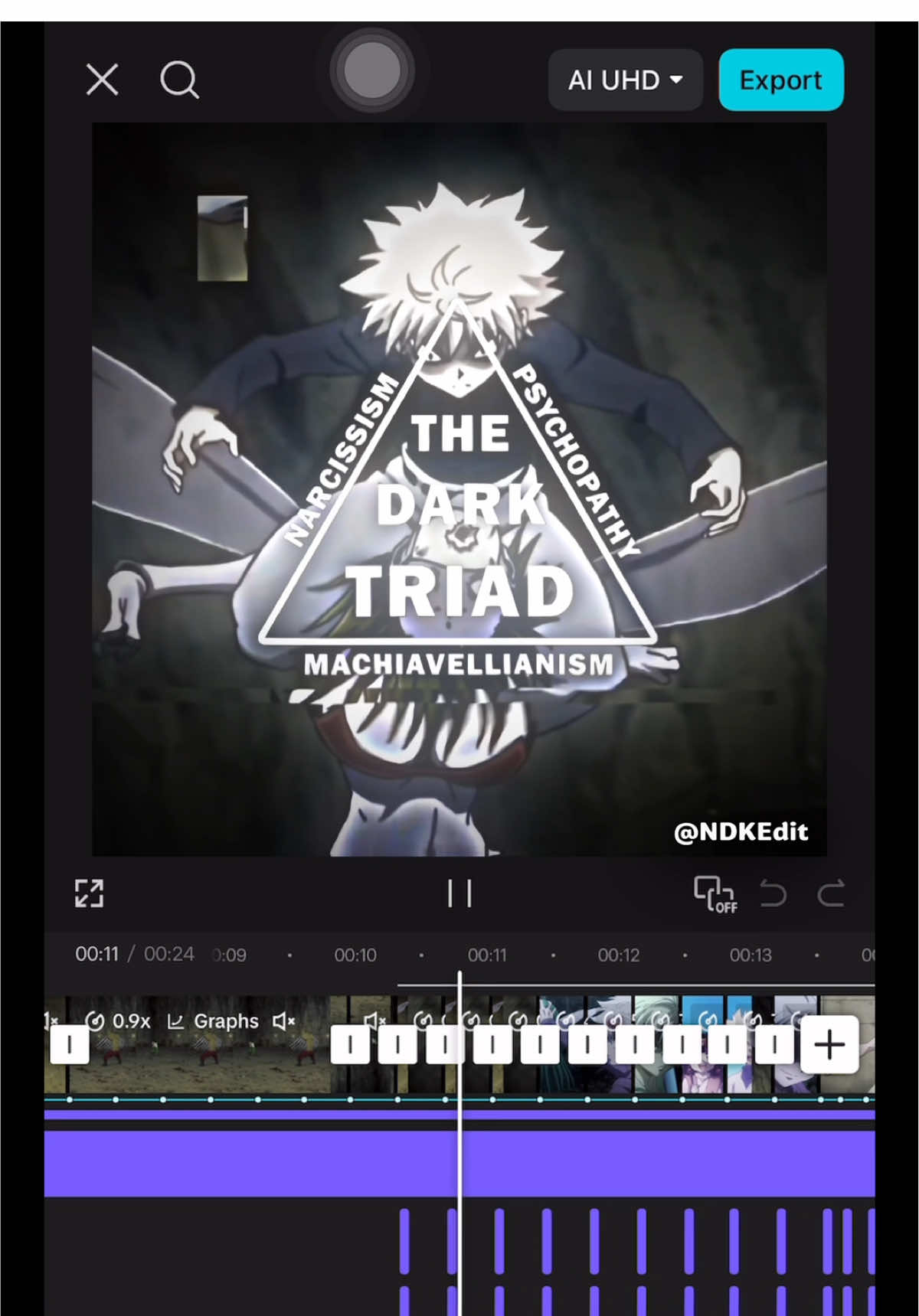 Edit trend “The dark triad” on Capcut NDK Edit (ndk_edit206)