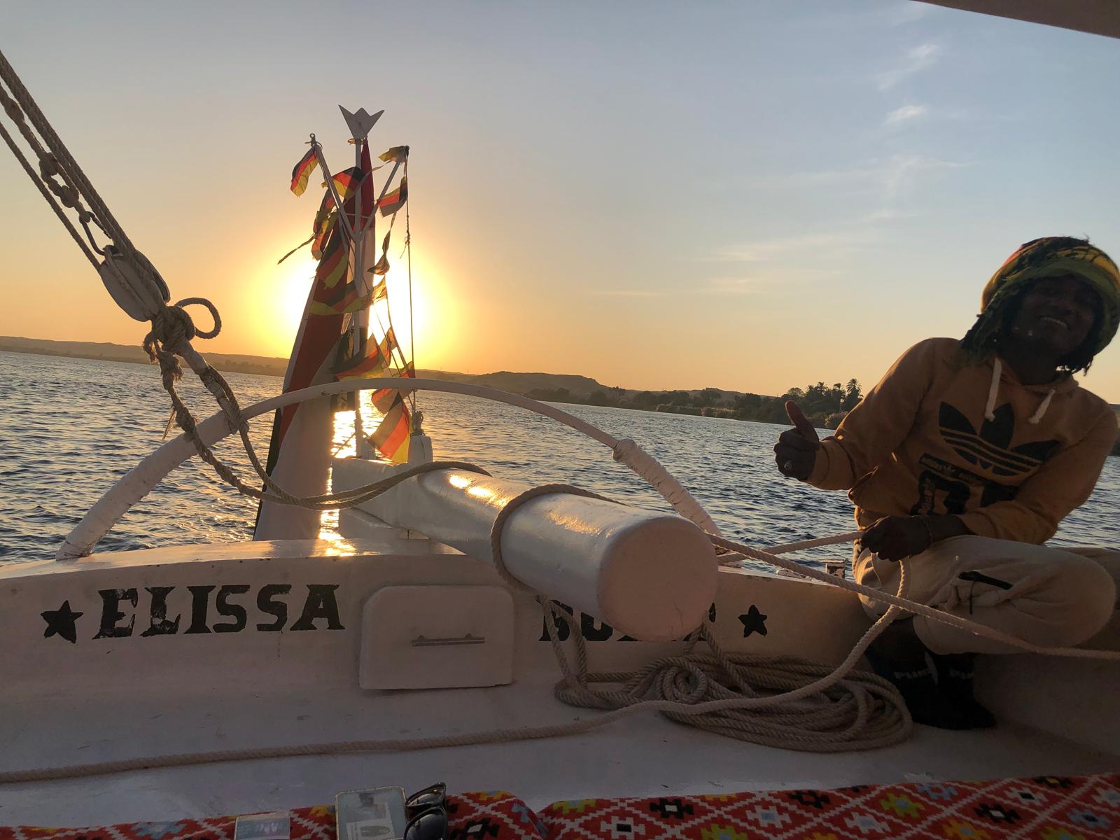 @Felucca on the Nile in Egypt,