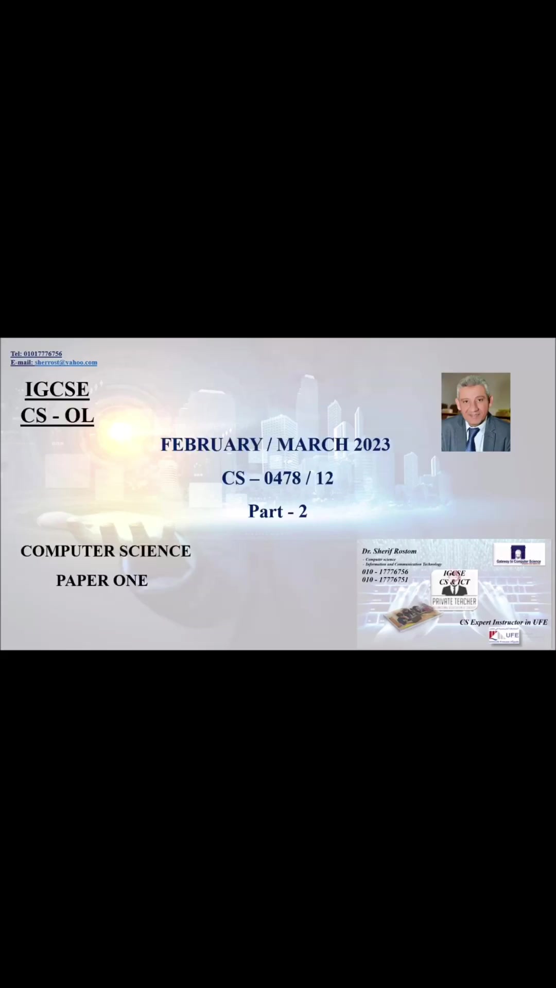 @IGCSE CS & ICT Exams