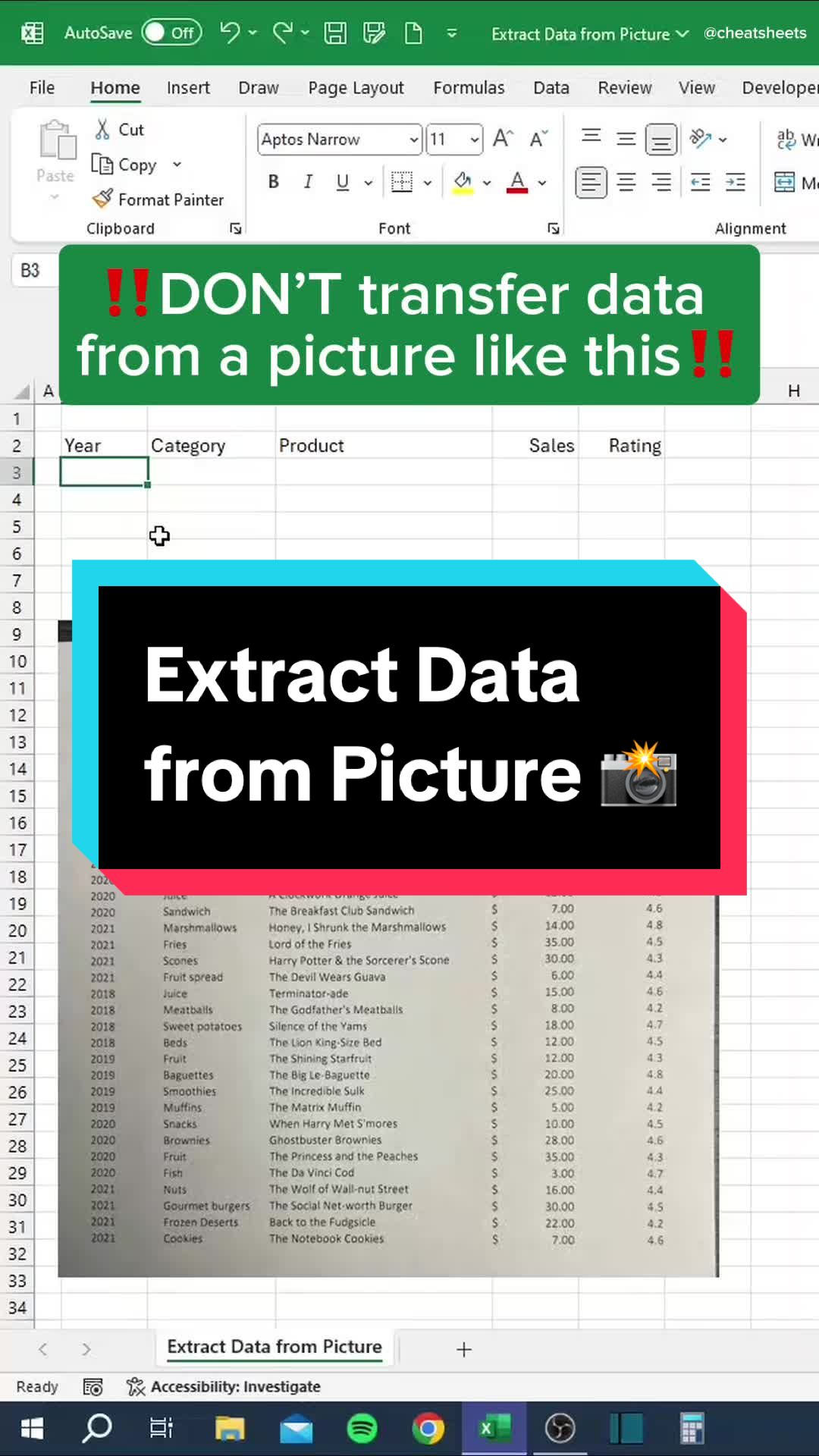 @CheatSheets | Excel & GSheets