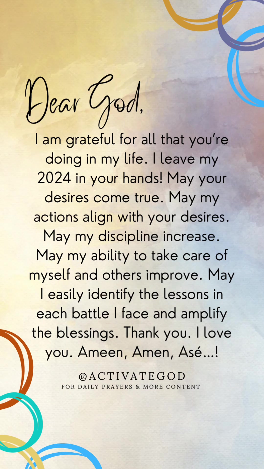 @Activate God