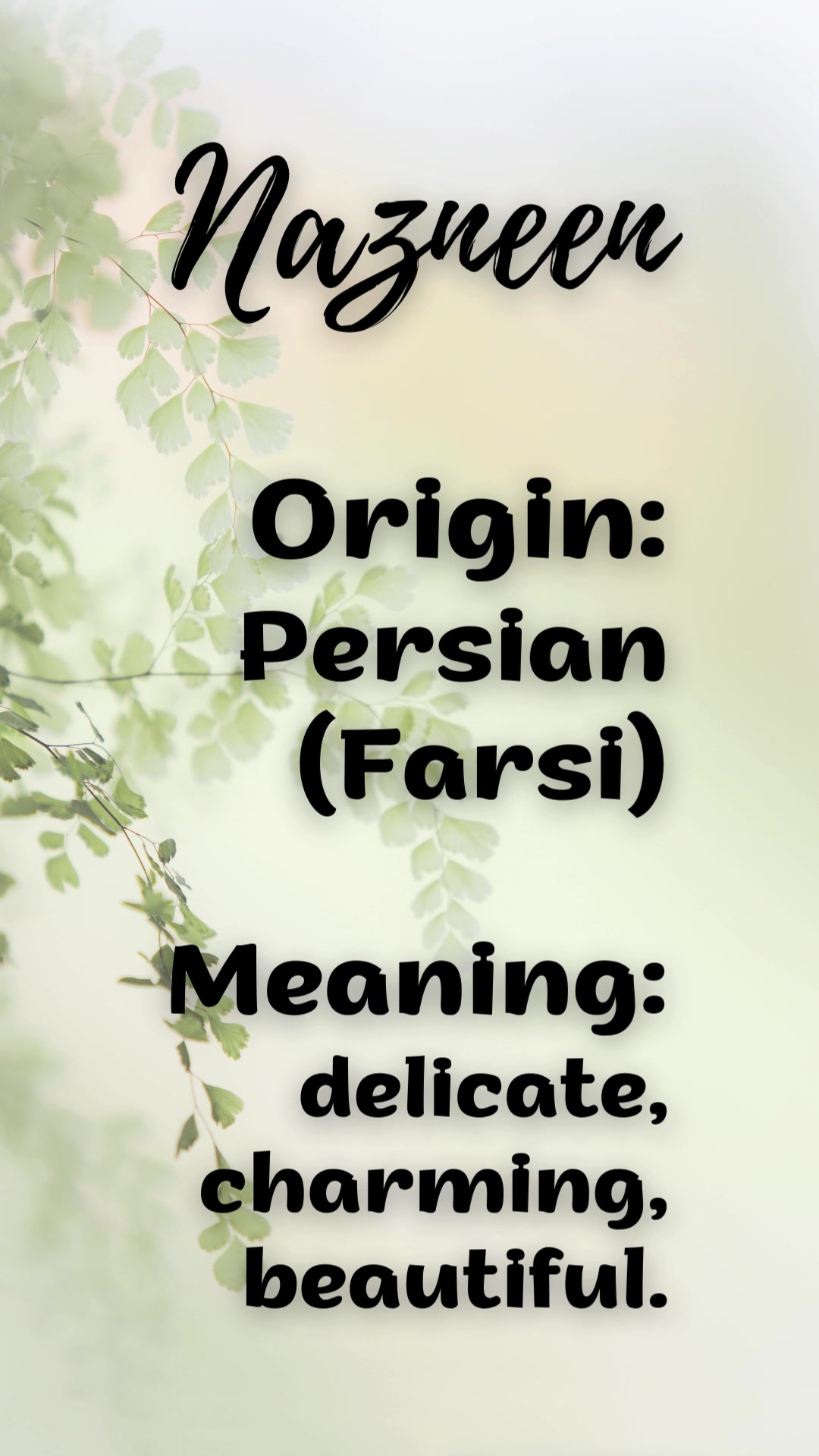 #Nazneen is of Persian (Farsi) origin | NaamIsm.com (@naamism.com)
