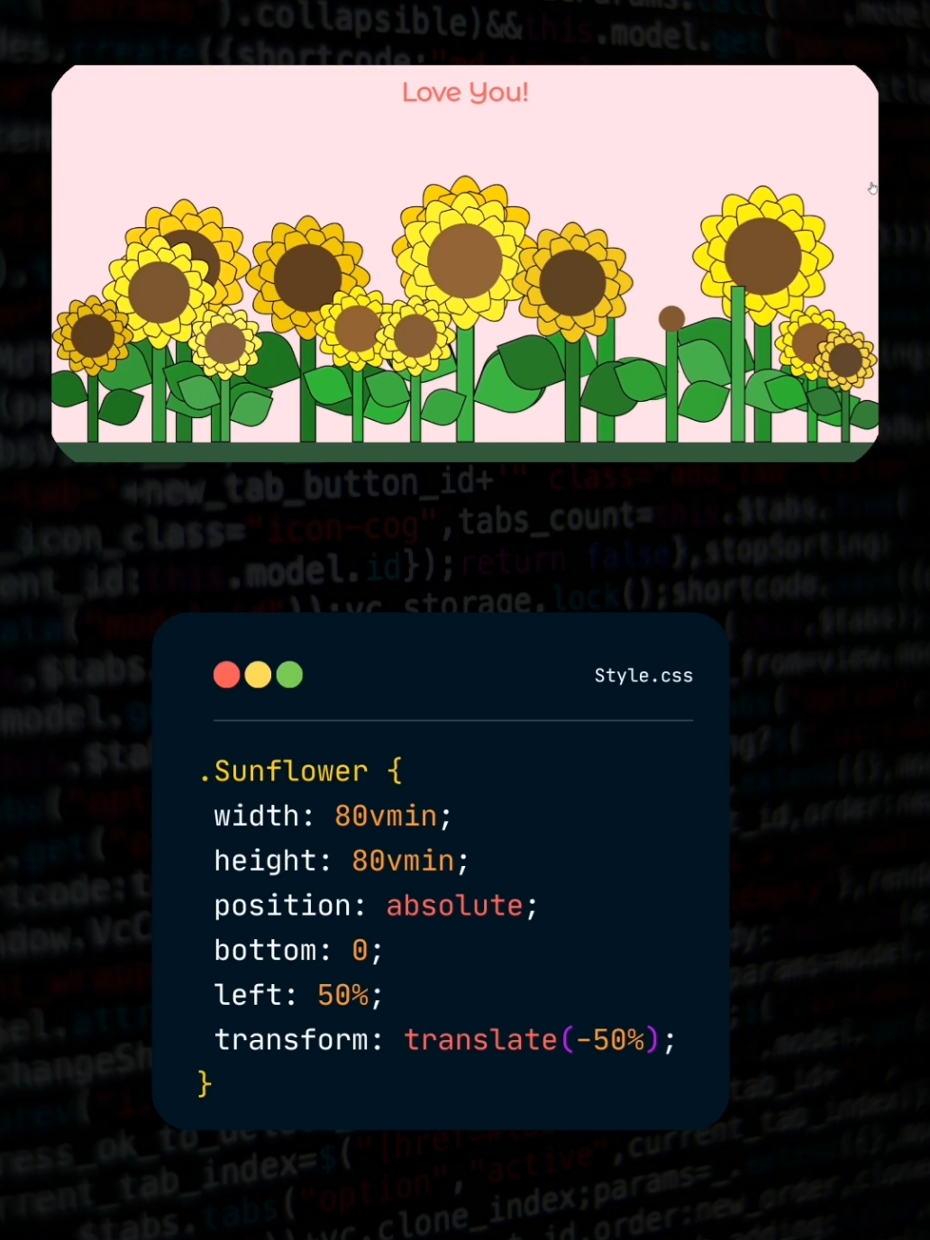Flores amarillas para dedicar con Html | AlexDev | Web Developer ...