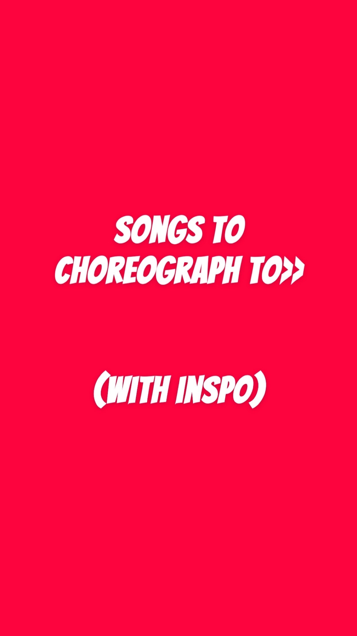 @dance ideas!