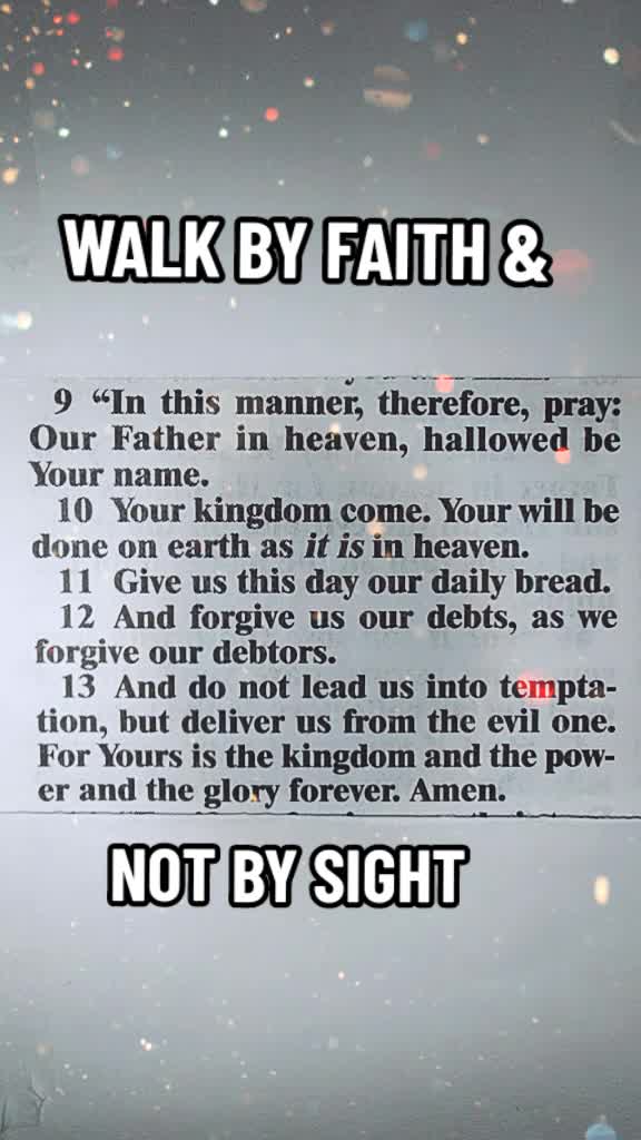 @WALKING BY FAITH &NOT BY SIGHT