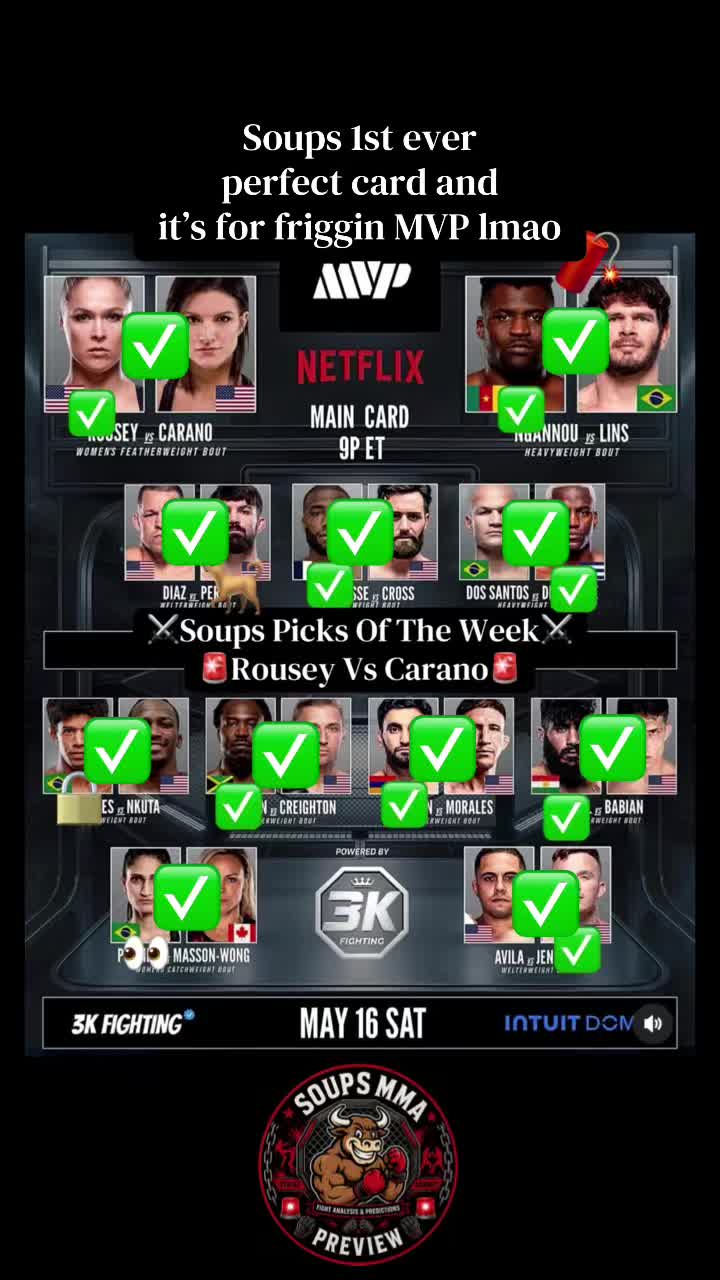 @⚔️ 🚨Soups MMA Preview 🚨⚔️