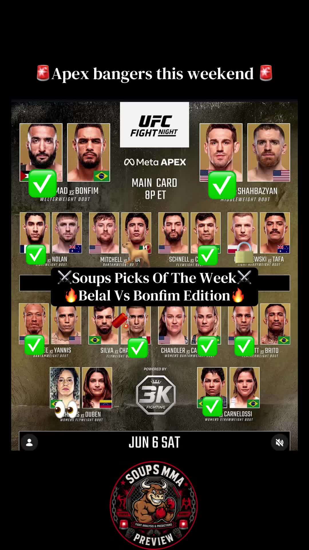 @⚔️ 🚨Soups MMA Preview 🚨⚔️