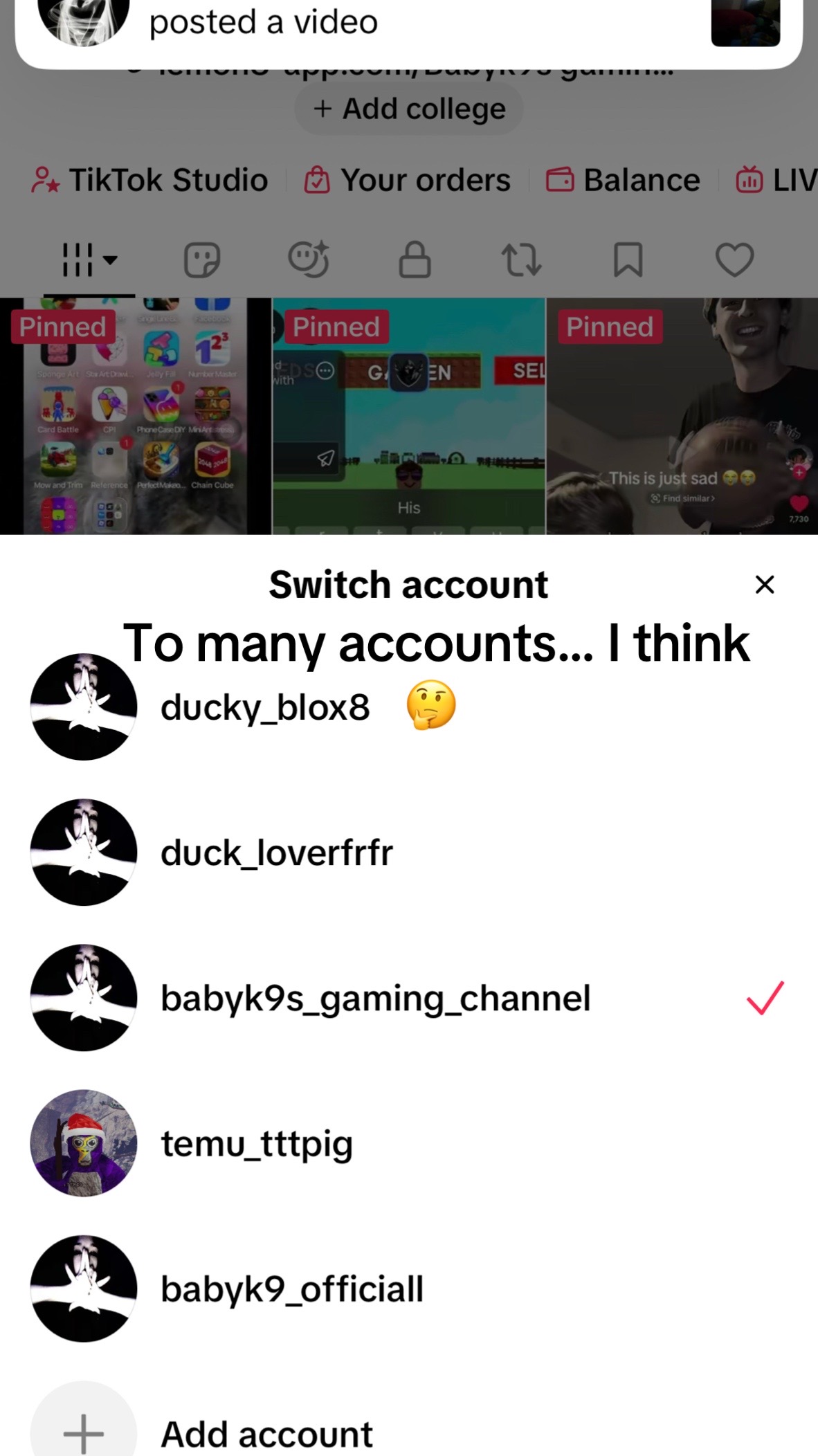 @Babyk9s gaming channel