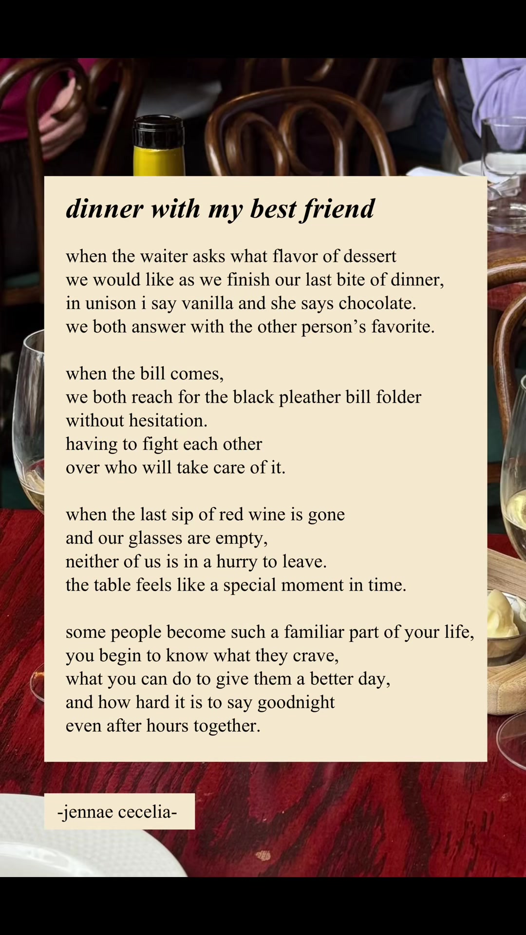 @Jennae Cecelia Poetry