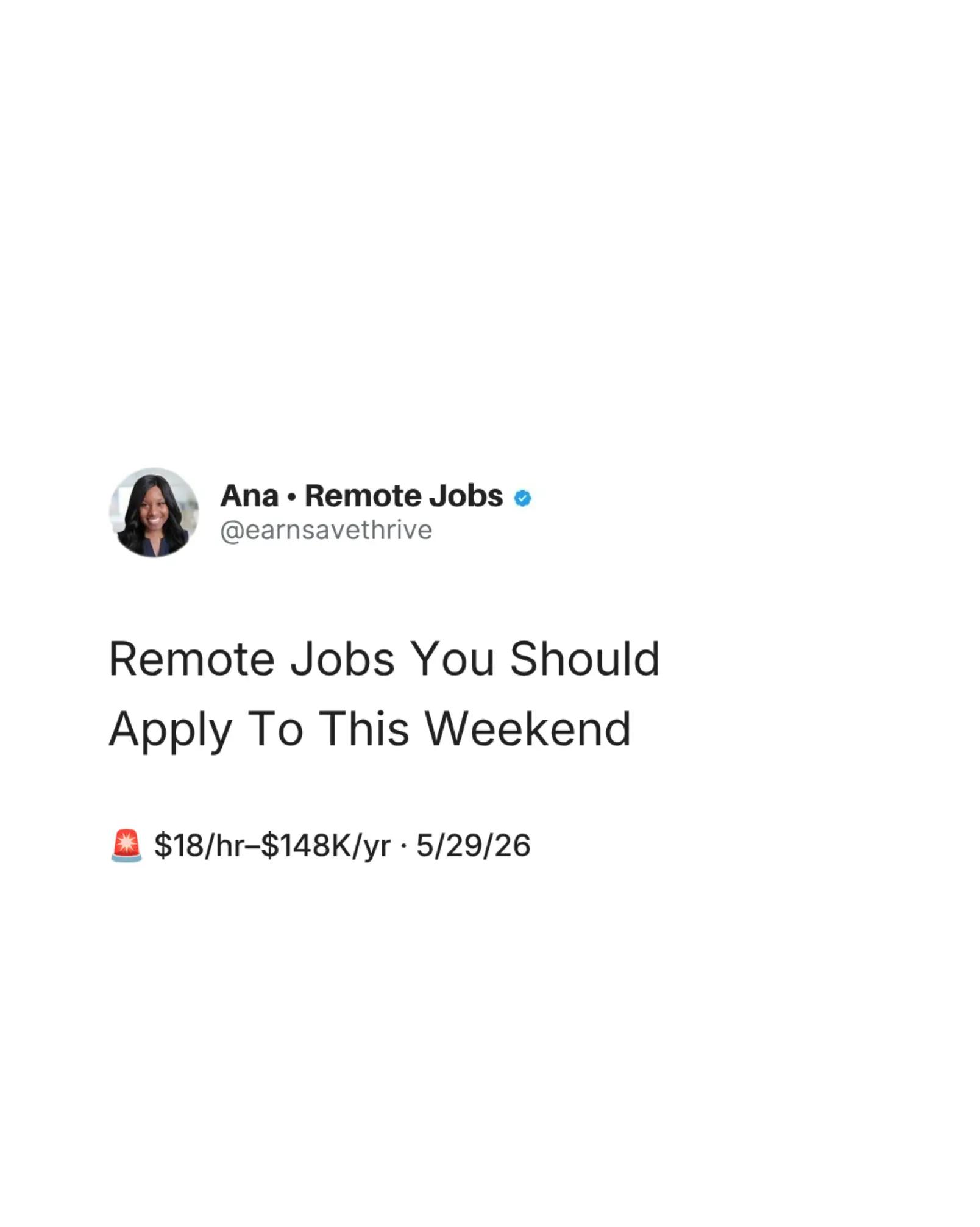 @Ana &bull; Remote Jobs