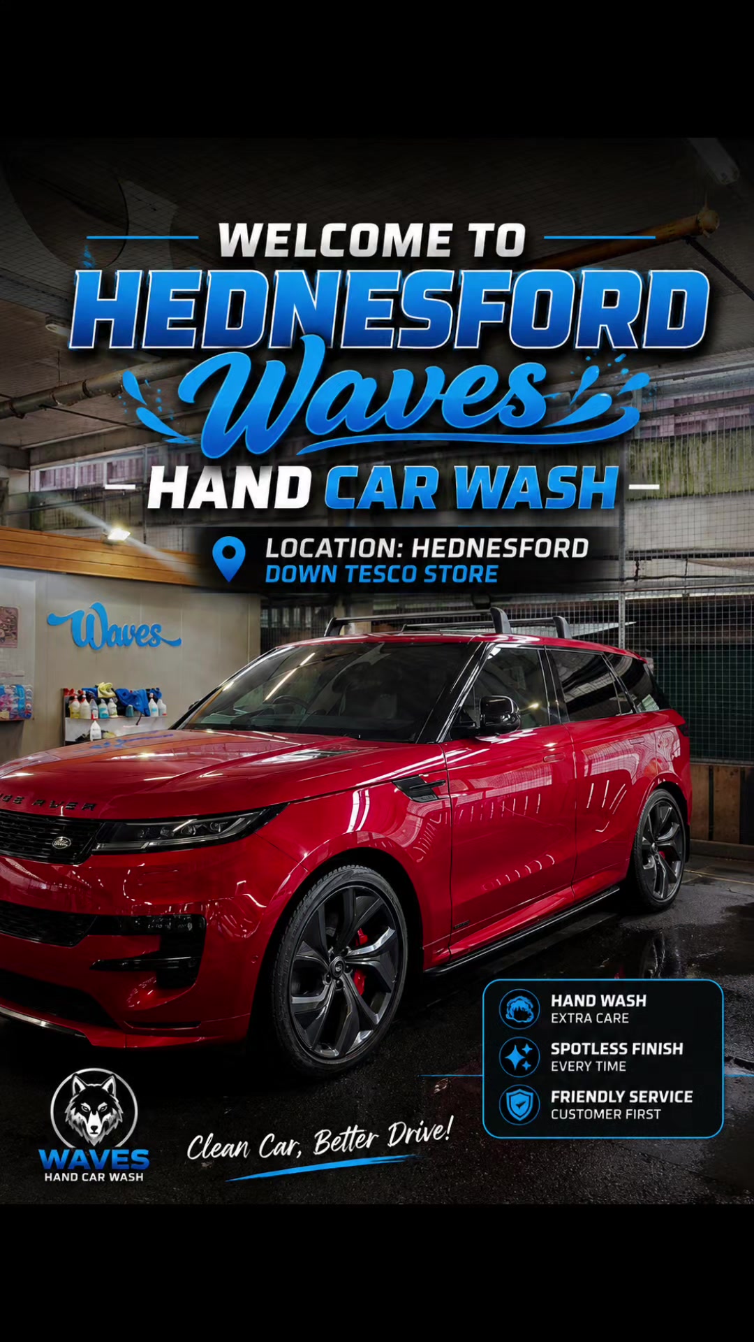 @Hednesford Waves hand car Wash