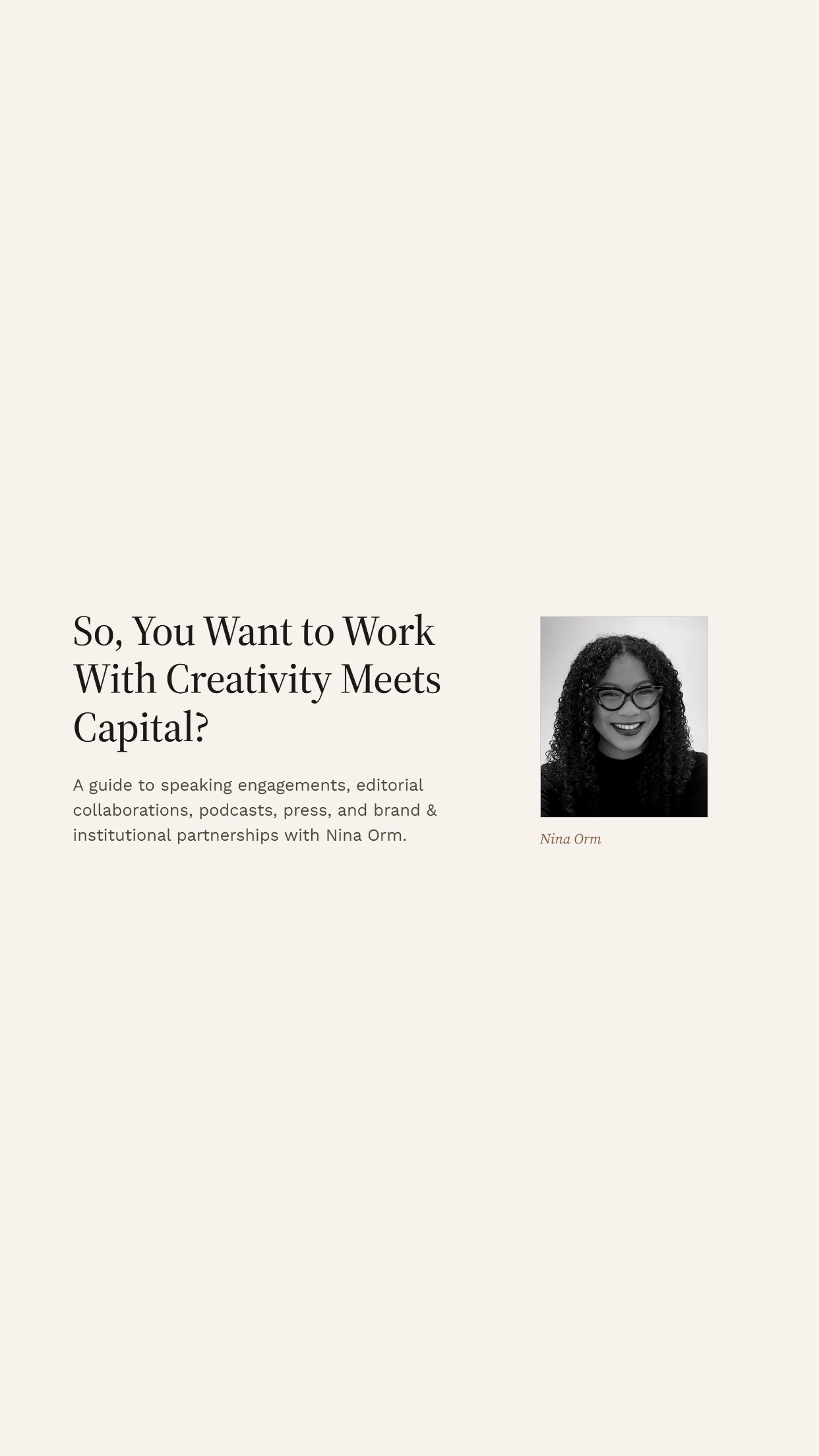 @Nina |Creativity Meets Capital