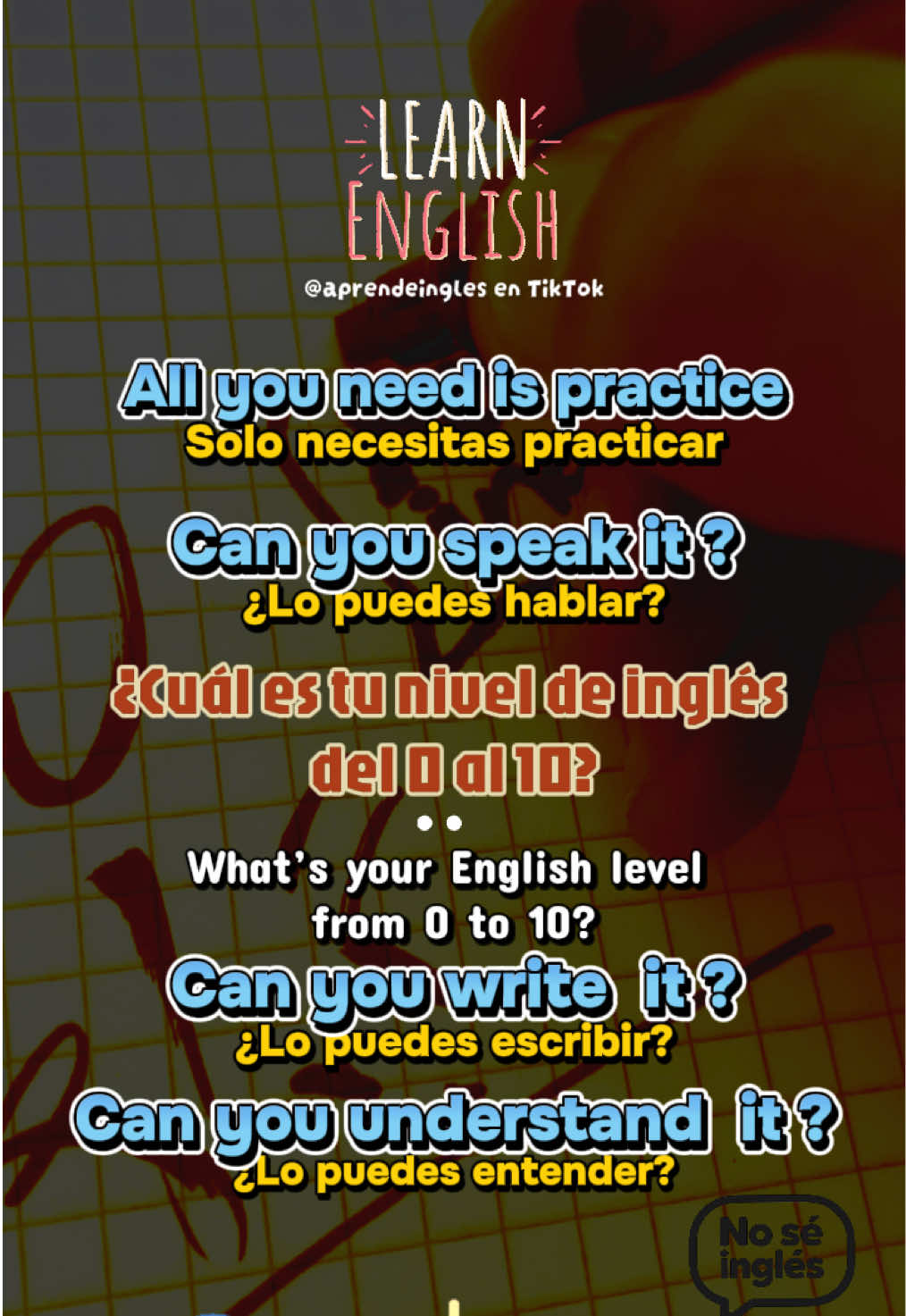 @No s&eacute; ingl&eacute;s 💬