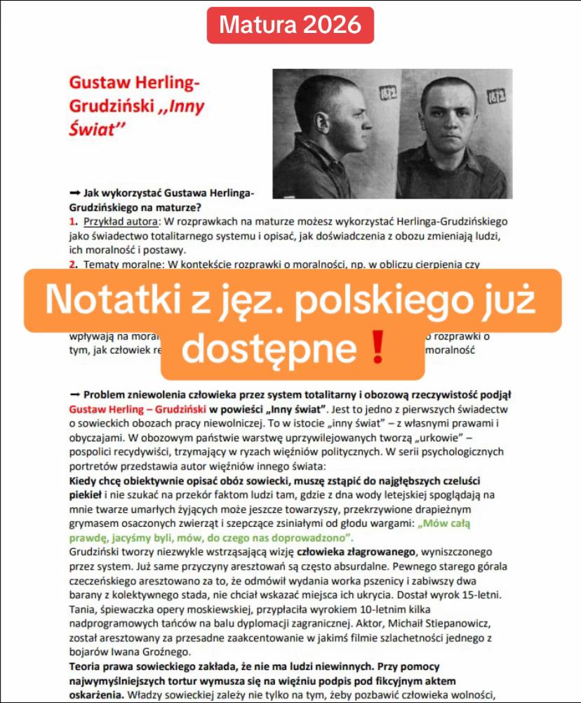 @Notatki Maturalne2026 | Polski