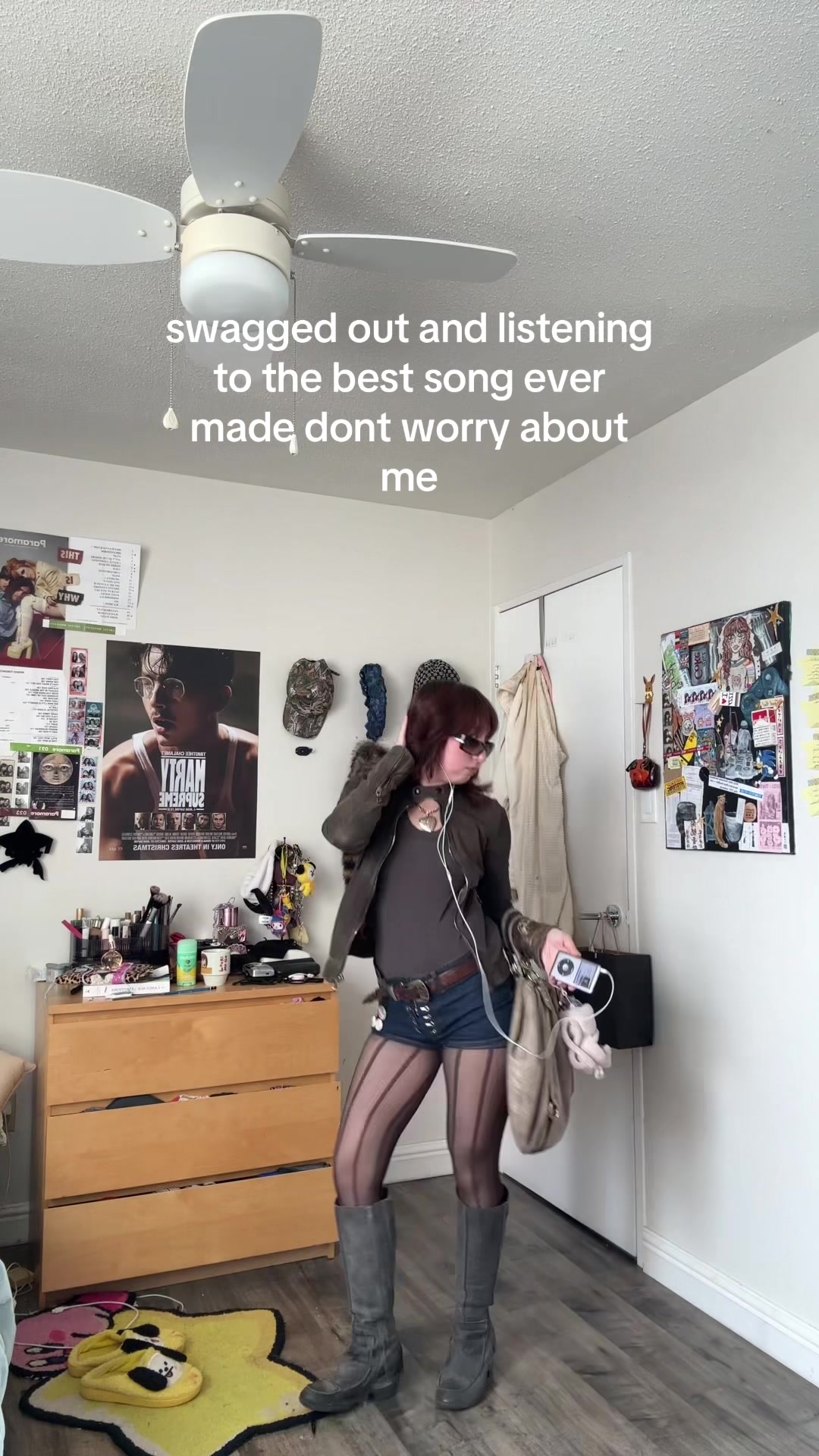 @girl with raccoon tail hat