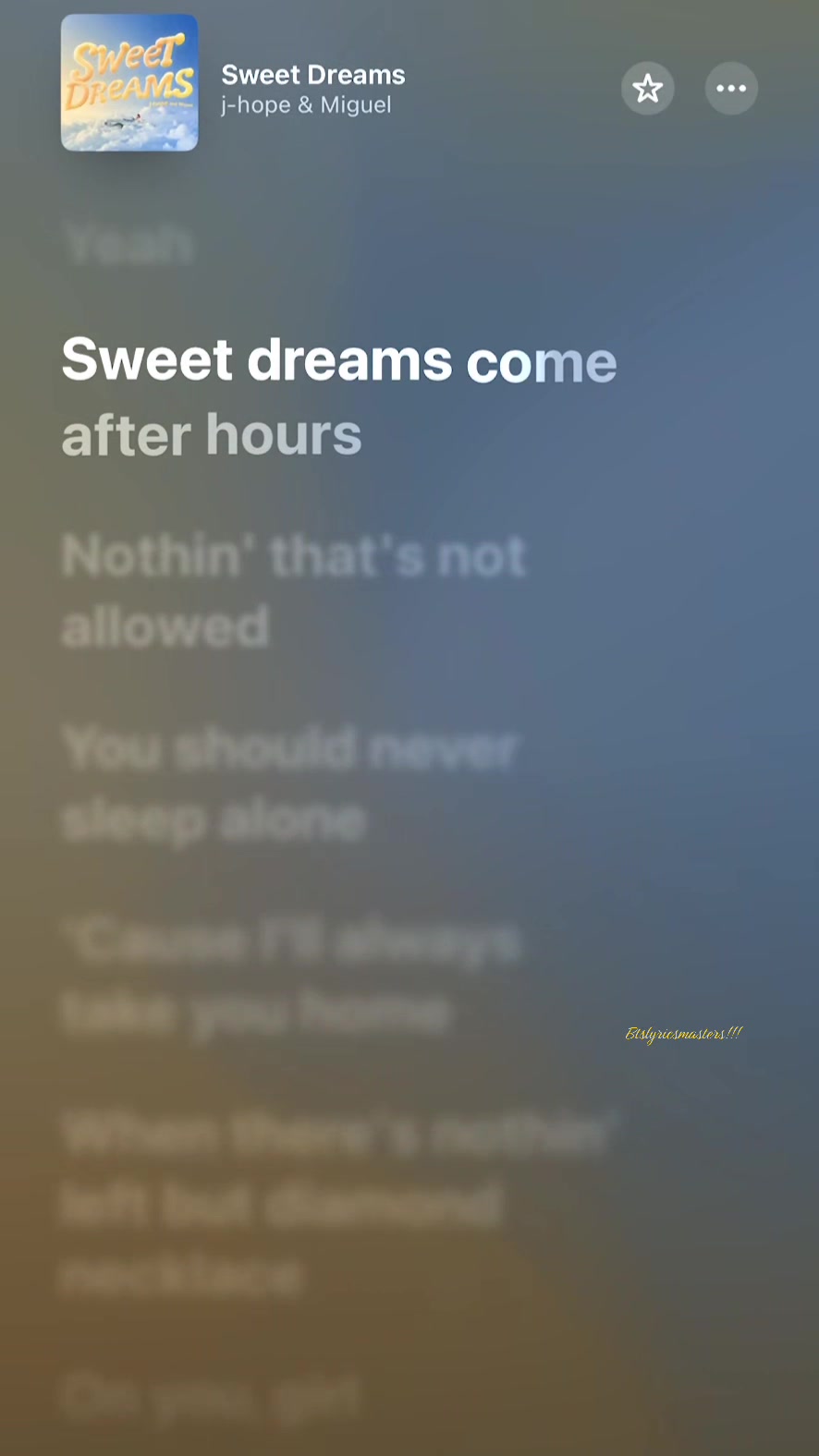 @BTS lyrics