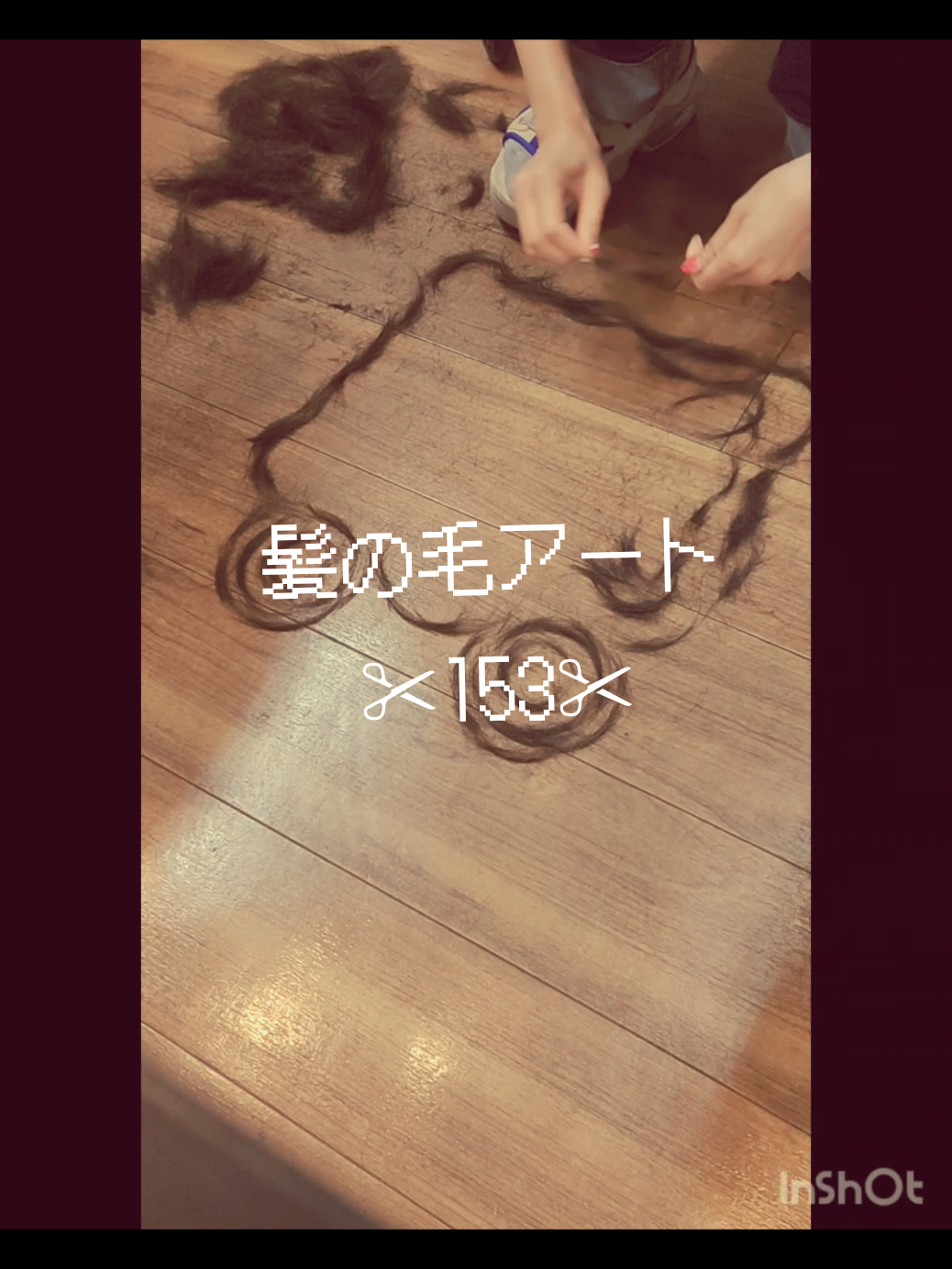@髪の毛アートをつくる美容師