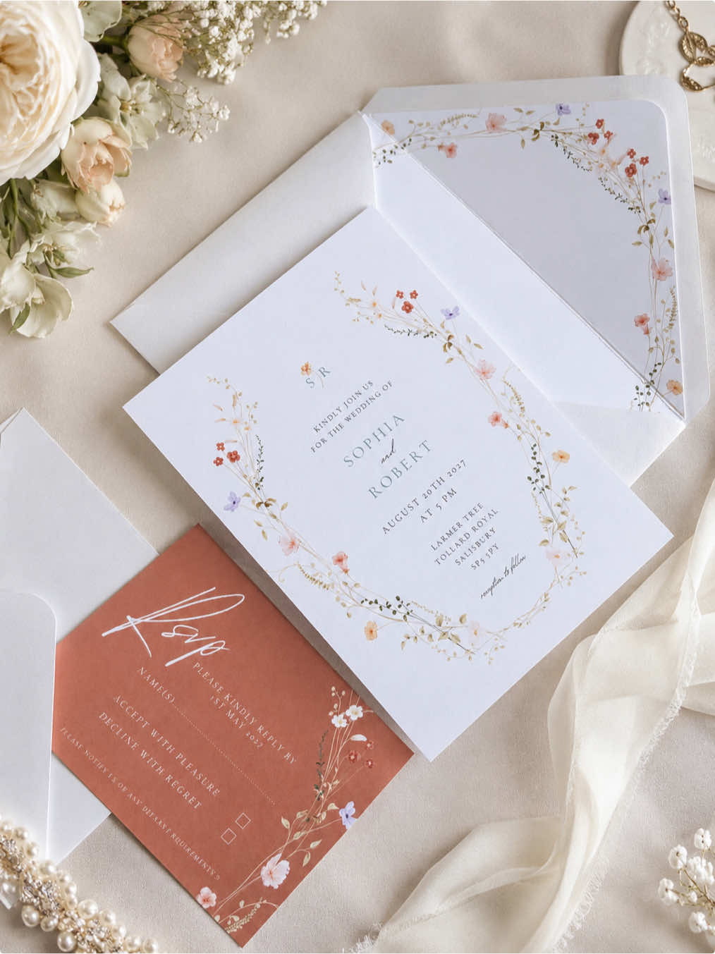 @Graceful Lace Stationery