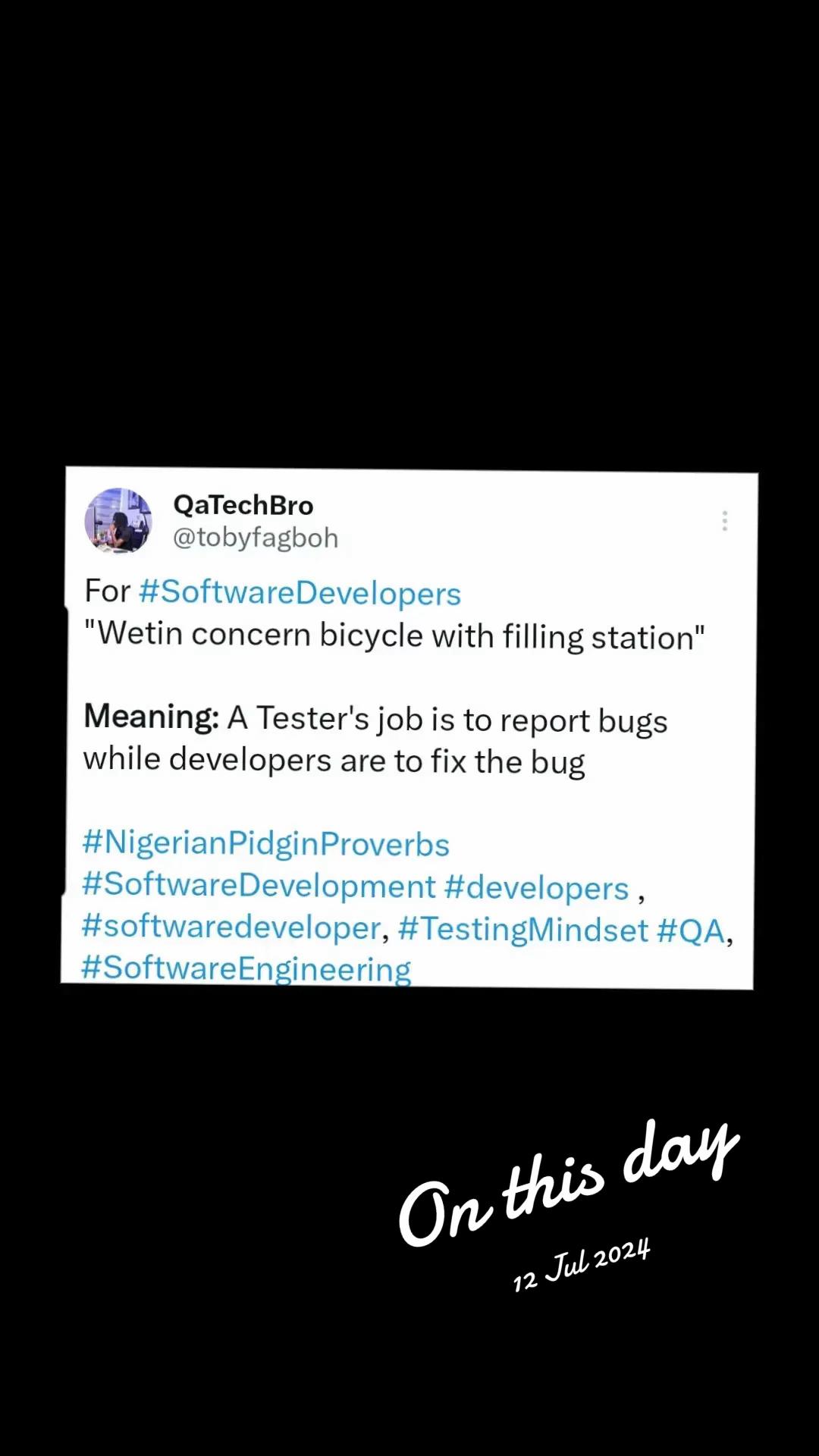 @QA Tech Bro