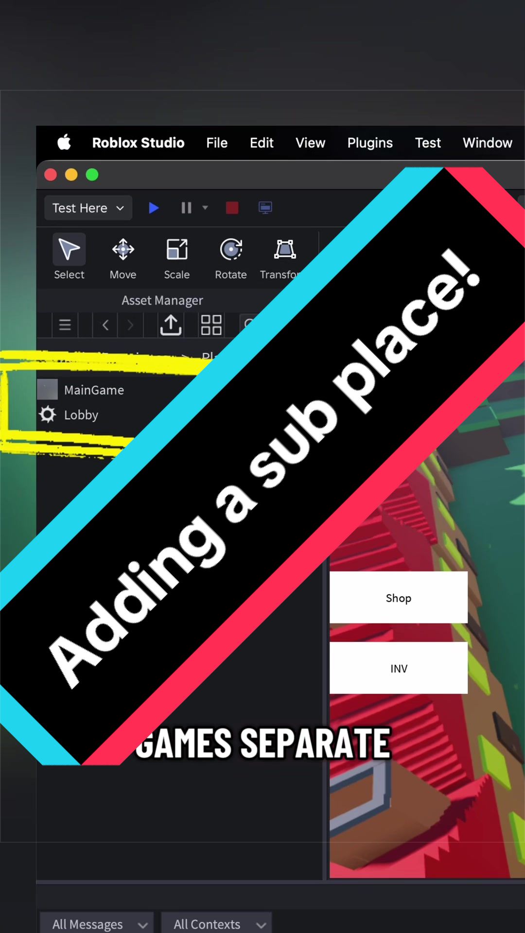 How to make a sub place for a separate | Roblox Studio Tutorials ...