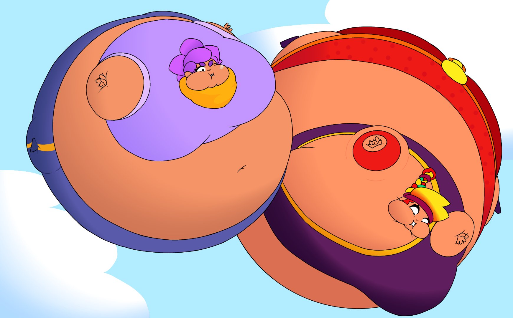 @Girl belly stuffed