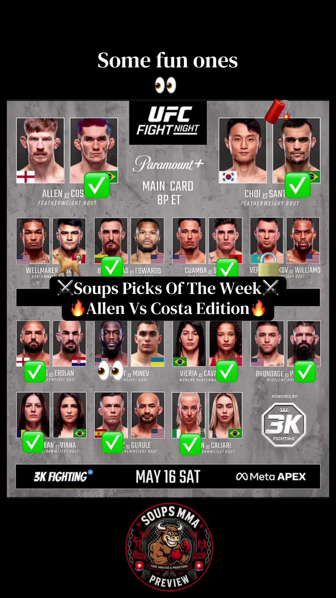 @⚔️ 🚨Soups MMA Preview 🚨⚔️