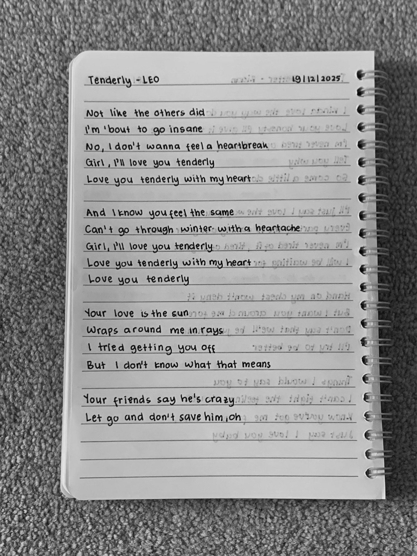 @handwriting lyrics