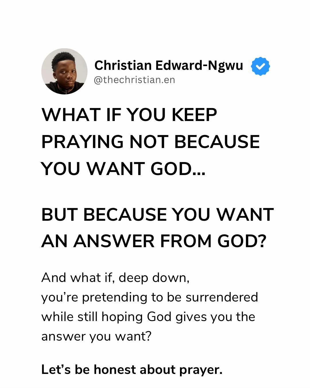 @Christian Edward-Ngwu