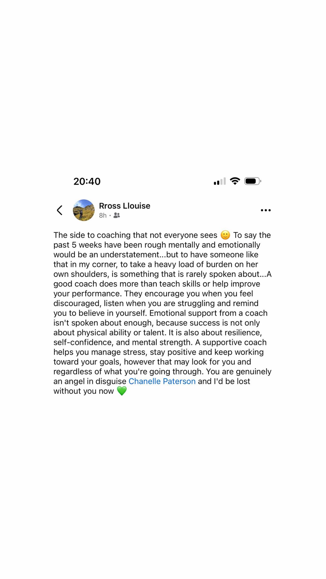 @CHANELLE PATERSON FEMALE COACH