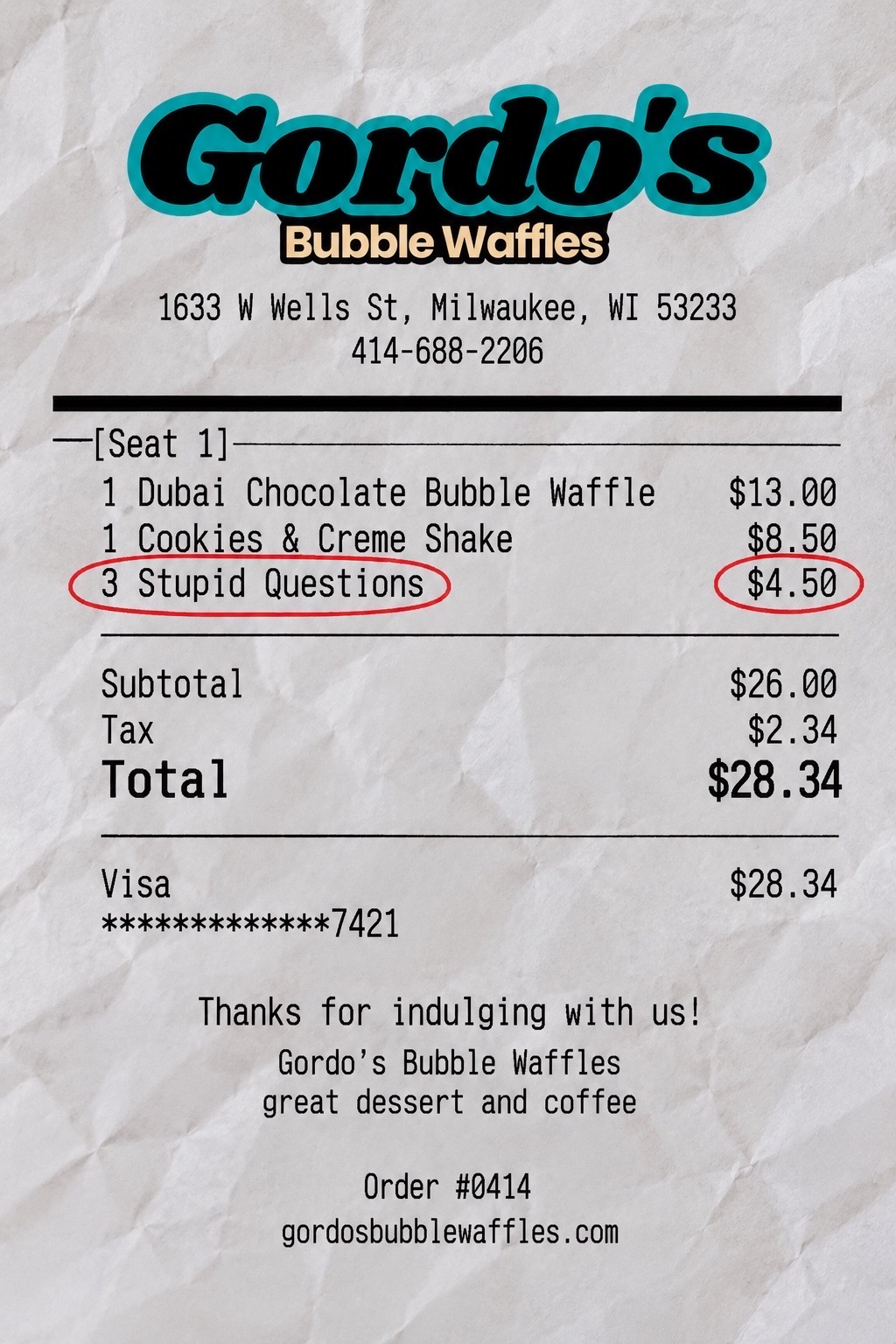 @Gordos Bubble Waffles
