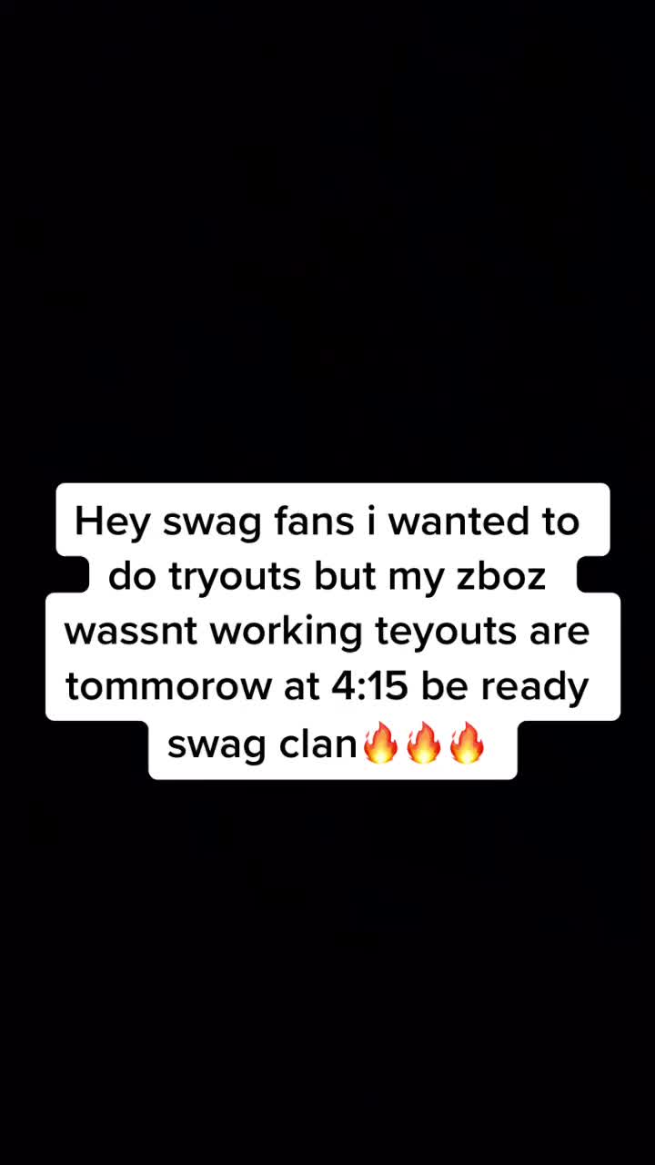 @Tryout for team swags