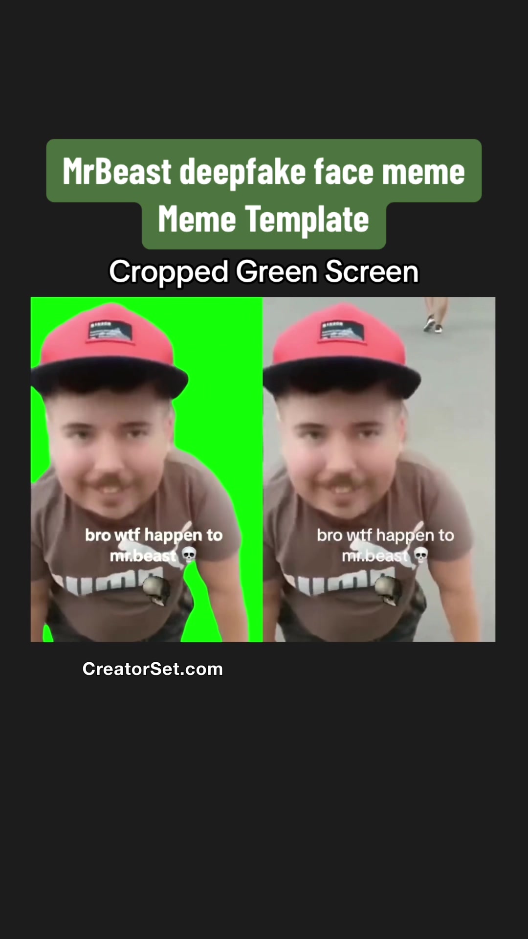 Mrbeast Deepfake Face Meme Green Screen Creatorset Green Screens