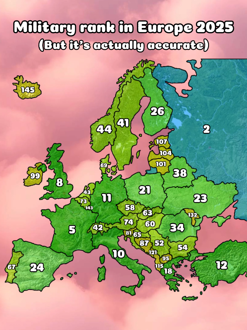 European Ranks Military rank in Europe 2025 Global | Andjela Geography (@andjela ...