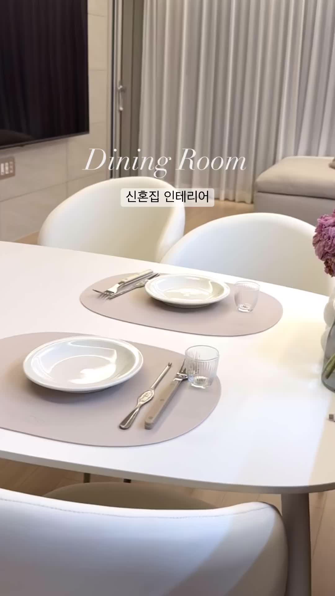 봐도 봐도 예쁜 블랑쉬식탁+스테이체어 ༘ ໊ 화이트 인테리어 좋아하는 | 아이엔지홈 INGHOME (@inghome_official)