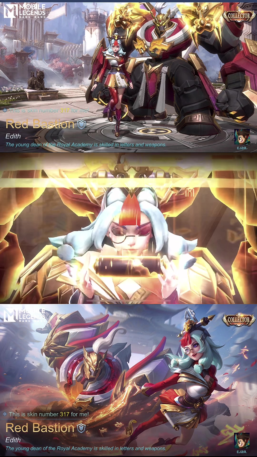 ML: Edith Collector Skin | Red Bastion | John Paul Ybut Ejar (@paul.ejar)