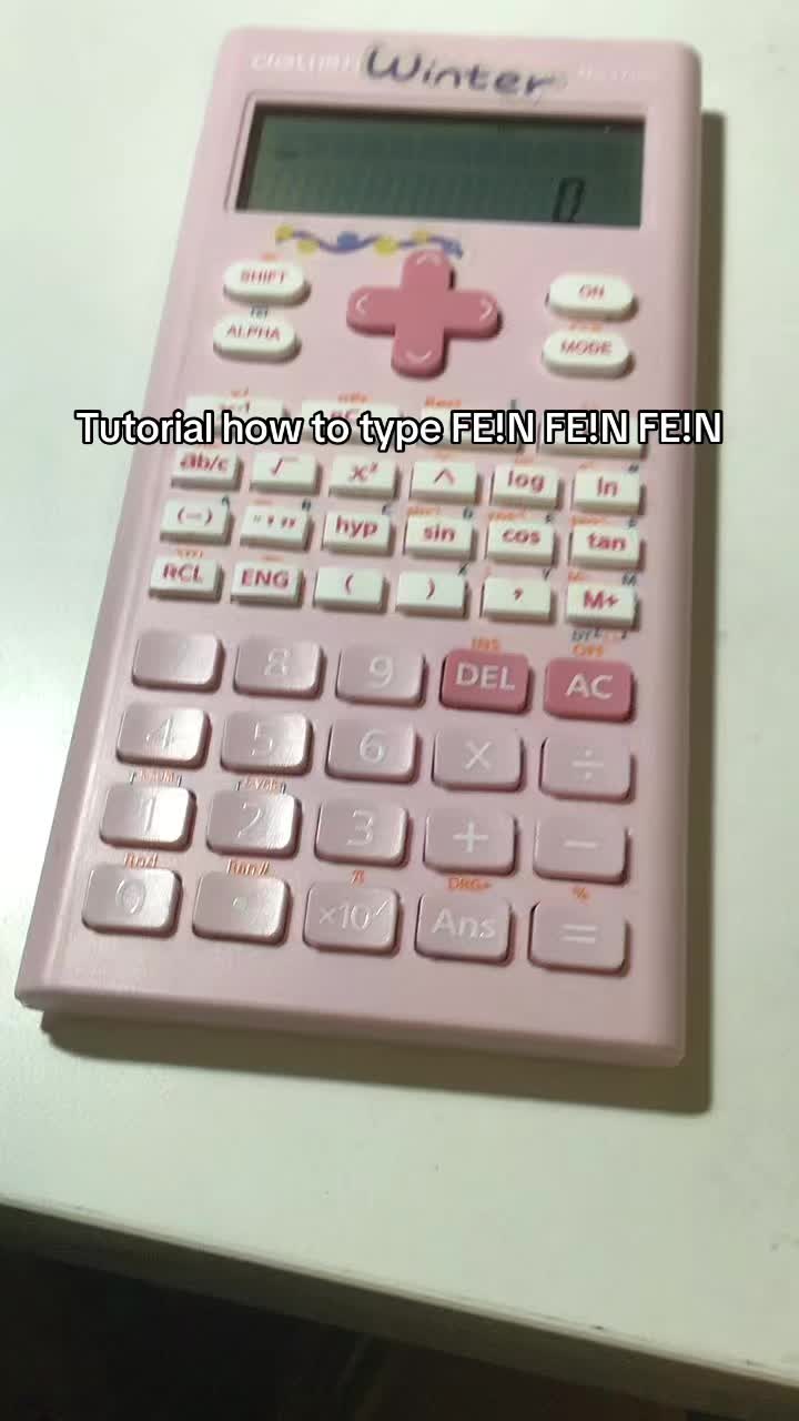 How to type fein on calculator!!!#fein | ThatOneDoris (@thatonedoris)