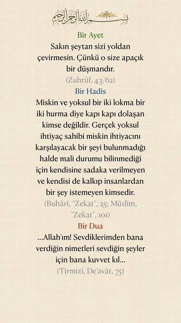 @Bir Ayet, Bir Hadis, Bir Dua