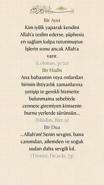 @Bir Ayet, Bir Hadis, Bir Dua