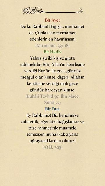 @Bir Ayet, Bir Hadis, Bir Dua