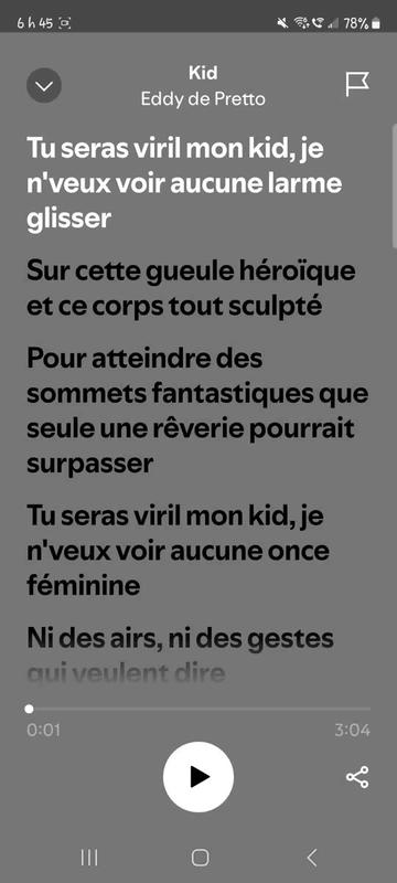@Parole des chansons