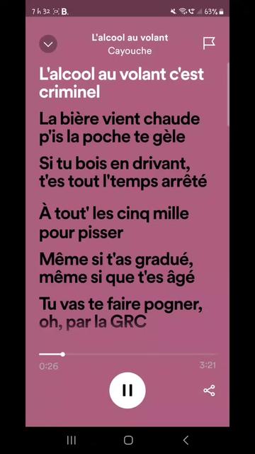@Parole des chansons