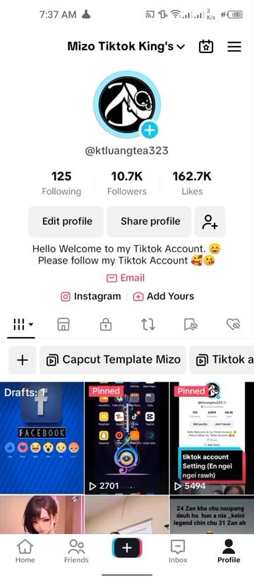 @Mizo Tiktok King's ( 1.9M ❤️ )