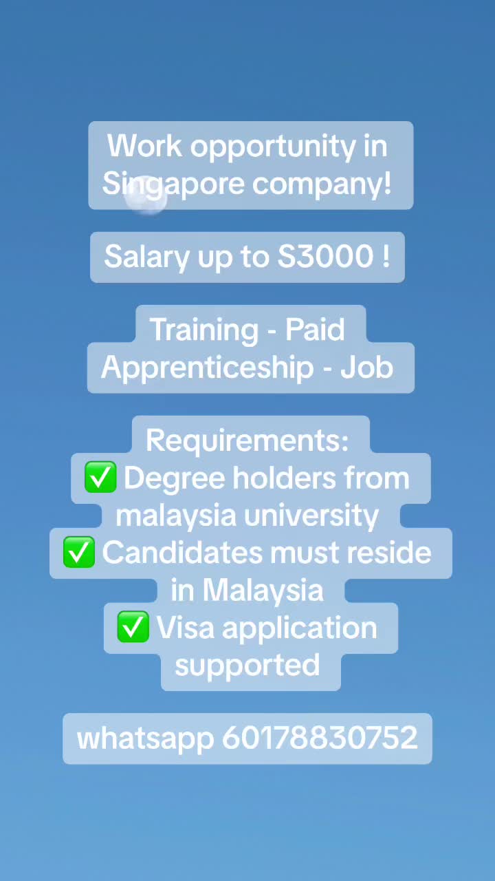 @Job opportunities in Singapore