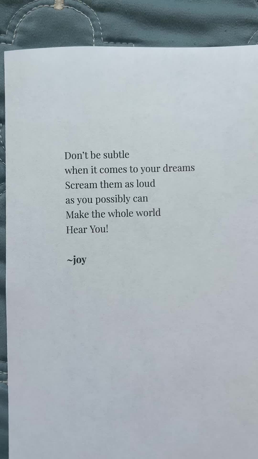 @Joyce Frank