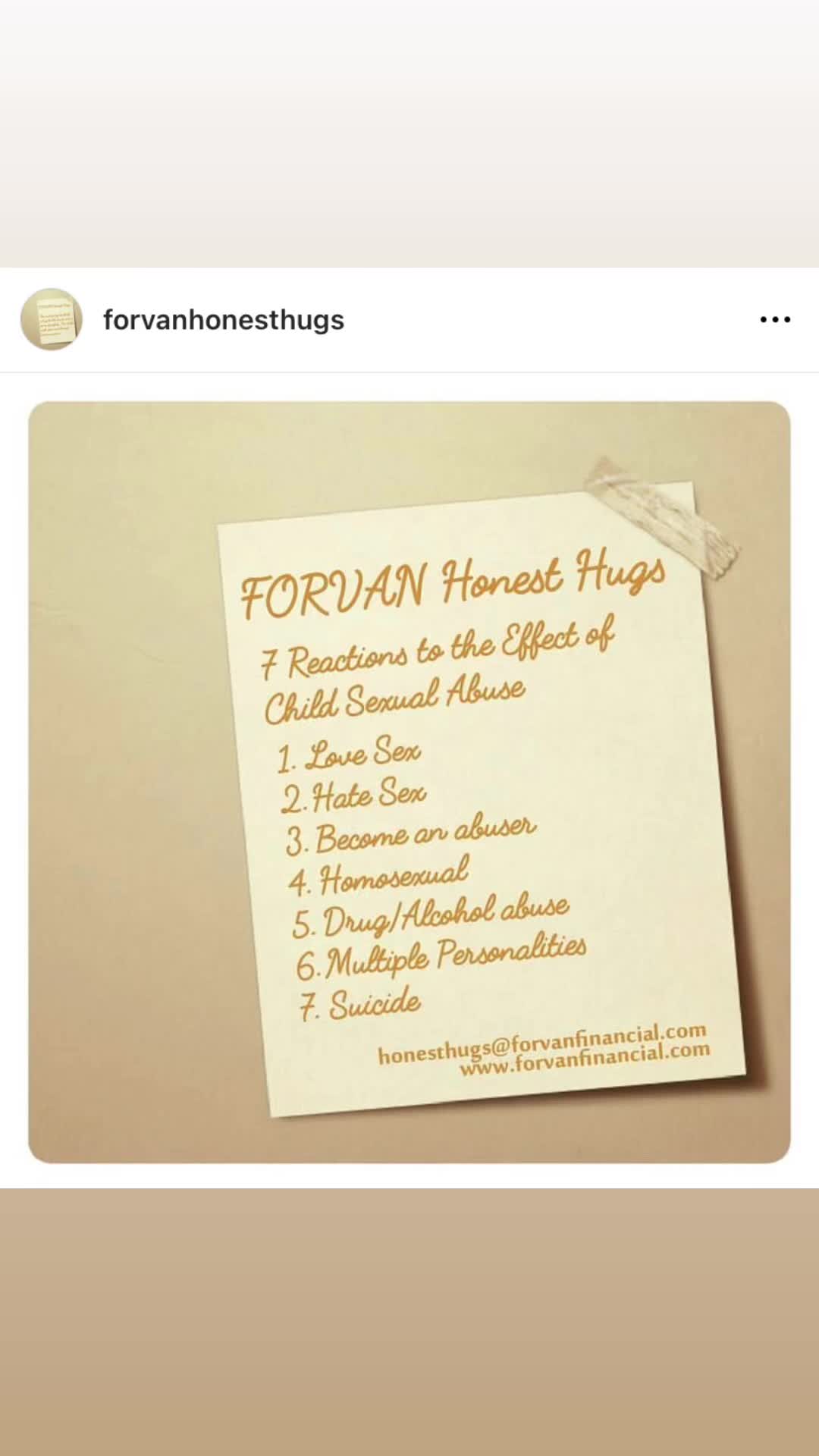 @FORVAN Honest Hugs
