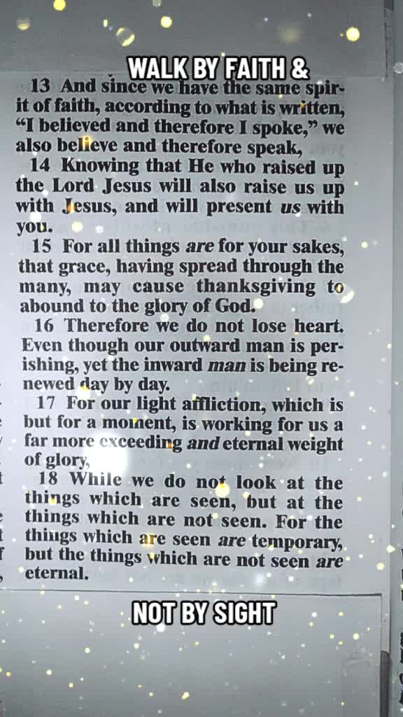 @WALKING BY FAITH &NOT BY SIGHT