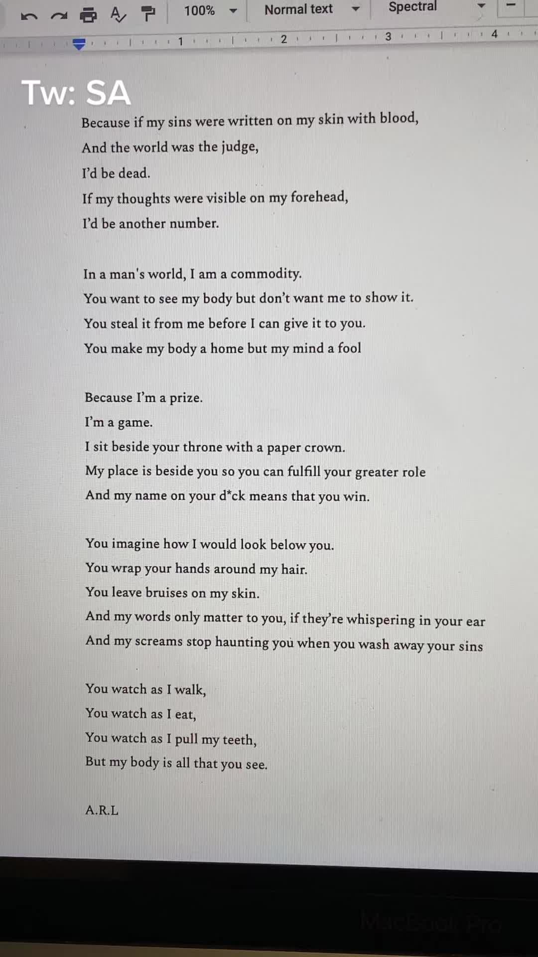 @ARLwritesaboutyou