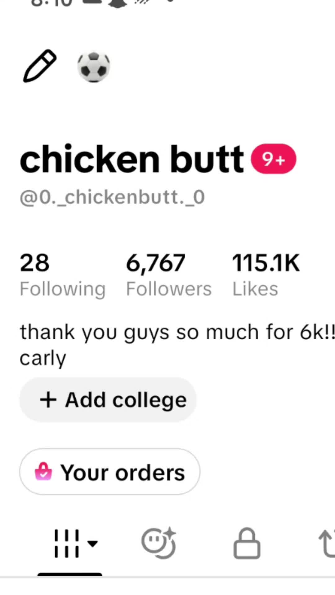 @chicken butt