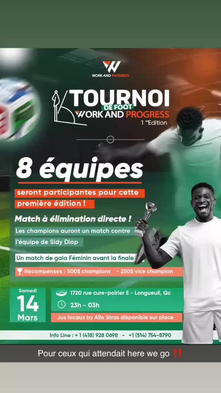 @WORK AND PROGRESS 🇸🇳🇨🇦